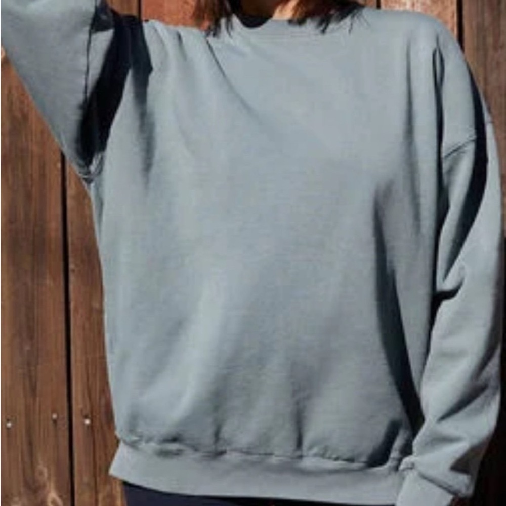 Brandy Melville Slate Blue Crew Neck Sweatshirt